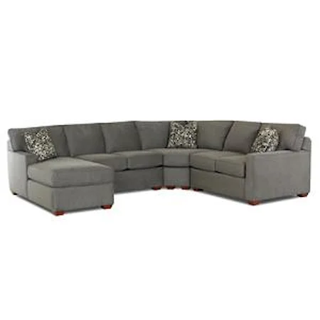 Contemporary L-Shaped Sectional Sofa with Left Arm Facing Chaise